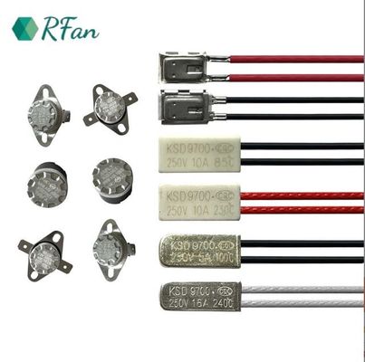 KSD302 Series 45-240℃ Jump Thermostat Thermal Cutoff For Heating And Ventilating Equipment